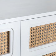 Crestview Collection Biscayne White Rattan Sideboard