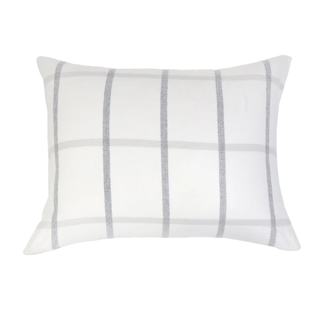 Pom Pom at Home Copenhagen White and Grey Big Pillow with Insert ~ 28 x 36