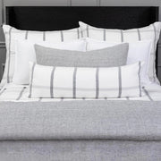 Pom Pom at Home Copenhagen White and Grey Pillow with Insert ~ 14 x 40