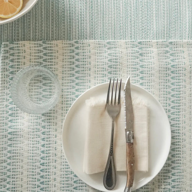Anaya Home Summer Twist Aqua Indoor Outdoor Placemat