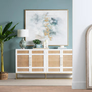 Crestview Collection Biscayne White Rattan Sideboard