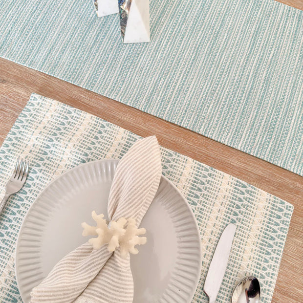Anaya Home Summer Twist Aqua Indoor Outdoor Placemat