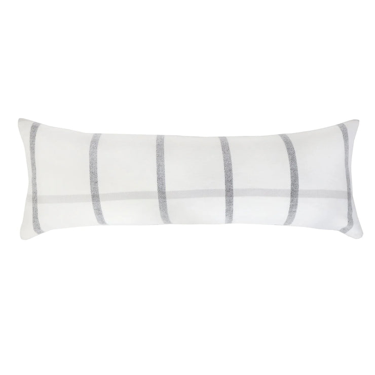 Pom Pom at Home Copenhagen White and Grey Pillow with Insert ~ 14 x 40
