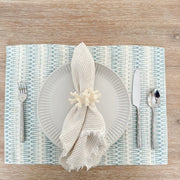 Anaya Home Summer Twist Aqua Indoor Outdoor Placemat