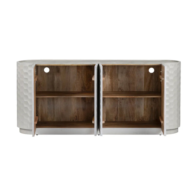 Crestview Collection Gibson White Four- Door Sideboard