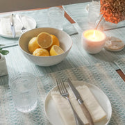 Anaya Home Summer Twist Aqua Indoor Outdoor Placemat