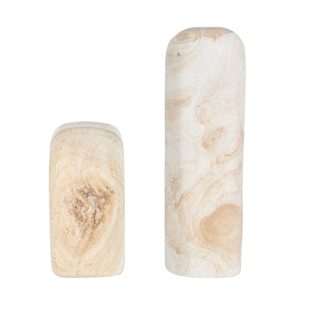 Uttermost Stone Flow Palimanan Set of 2 Stone Sculptures ~ Outdoor And Indoor Use