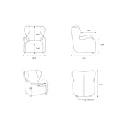 Surya Jacqui Modern Boucle Accent Chair