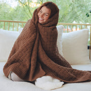 Kashwere Limited Edition Wave Praline Cozy Throw Blanket
