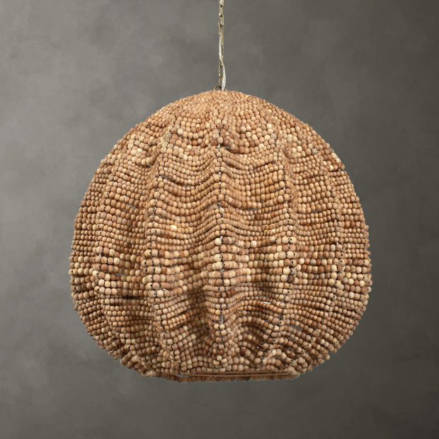 Uttermost Kauri Wood Beaded Shade 5 Light Pendant
