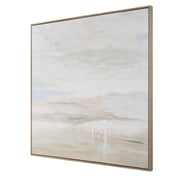 Uttermost Gravity Abstract Hand Painted Canvas With Light Gray Wash Frame