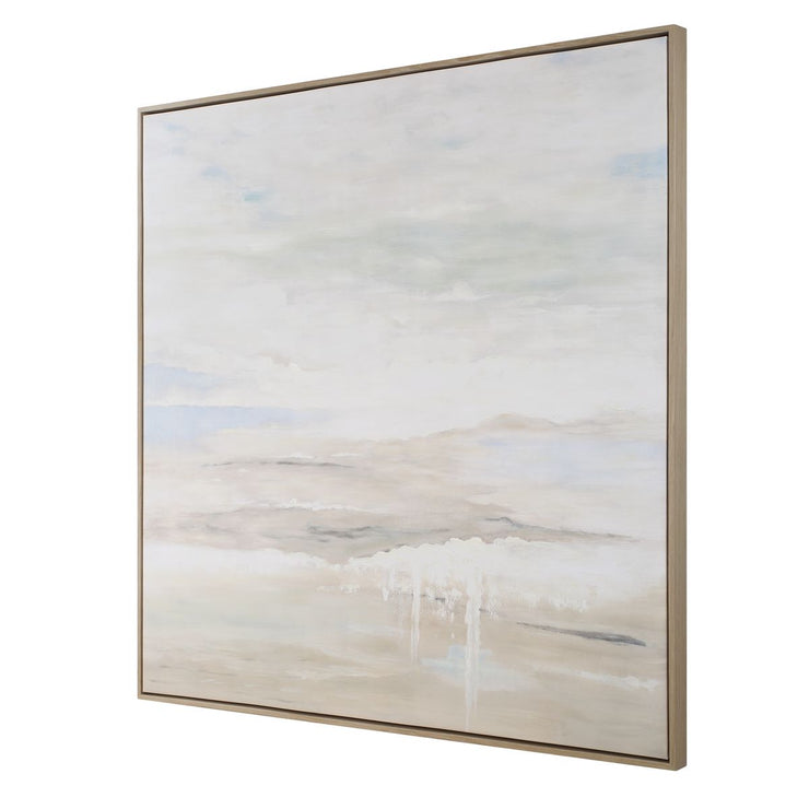 Uttermost Gravity Abstract Hand Painted Canvas With Light Gray Wash Frame