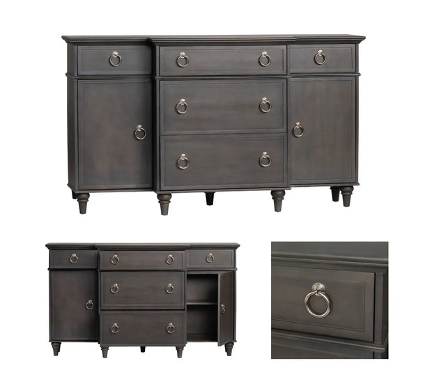 Crestview Collection Galloway Dark Gray Sideboard