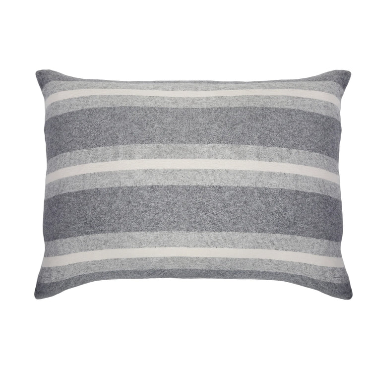 Pom Pom at Home Alpine Grey and Ivory Striped Big Pillow