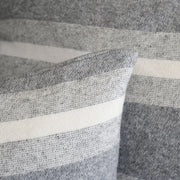 Pom Pom at Home Alpine Grey and Ivory Striped Pillow with Insert