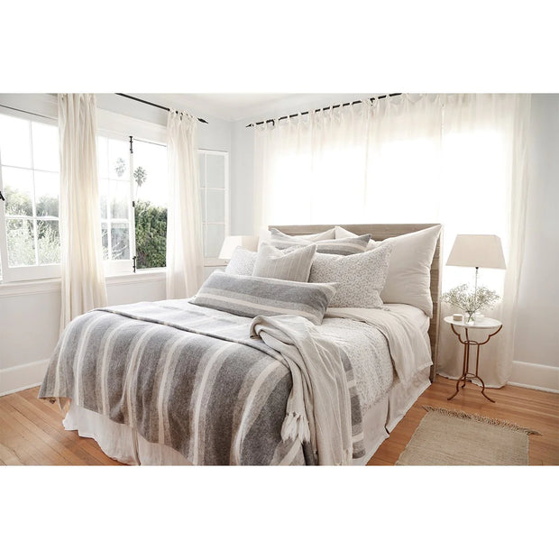 Pom Pom at Home Alpine Grey and Ivory Striped Big Pillow