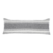 Pom Pom at Home Alpine Grey and Ivory Striped Pillow with Insert
