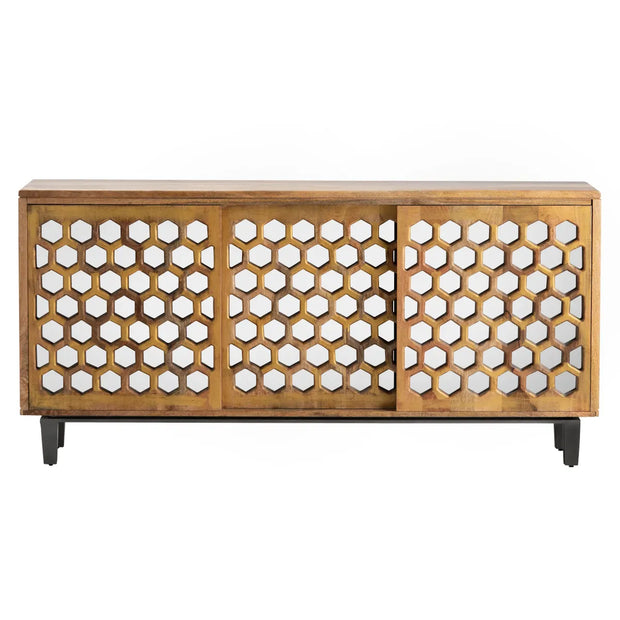 Crestview Collection Bengal Manor Honeycomb Sideboard