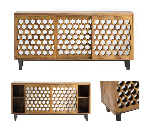 Crestview Collection Bengal Manor Honeycomb Sideboard