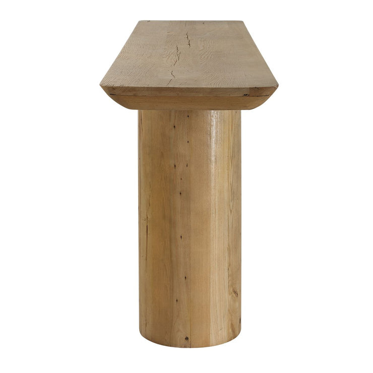 Uttermost Camerlin Reclaimed Wood Rounded Base Console Table