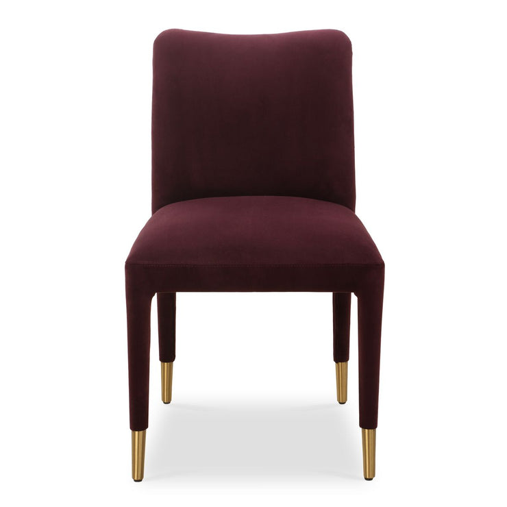 Uttermost Conifer Plum Velvet Modern Dining Chairs ~ Set Of 2