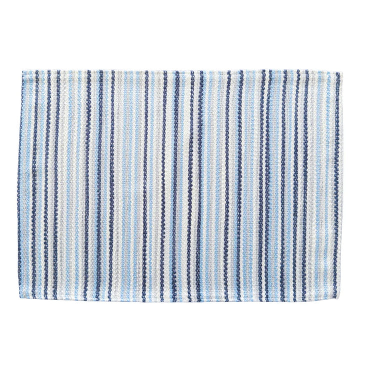 Anaya Home Blue Yacht Stripe Indoor Outdoor Placemat