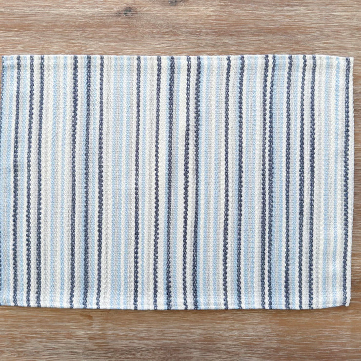 Anaya Home Blue Yacht Stripe Indoor Outdoor Placemat