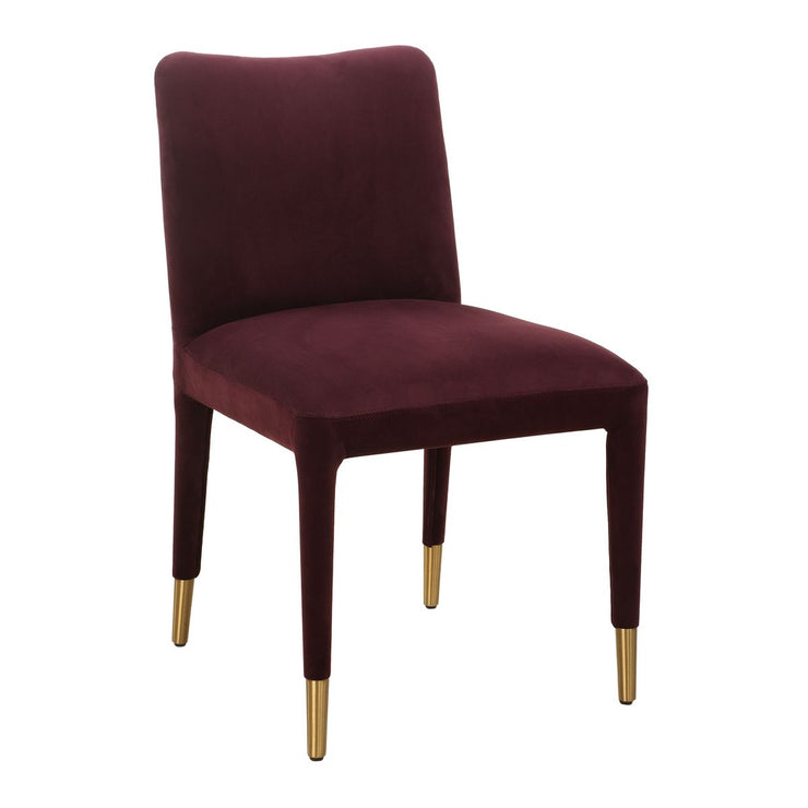 Uttermost Conifer Plum Velvet Modern Dining Chairs ~ Set Of 2
