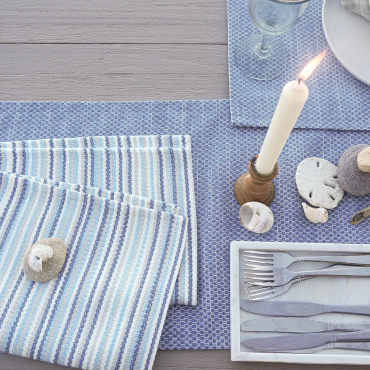 Anaya Home Blue Yacht Stripe Indoor Outdoor Placemat