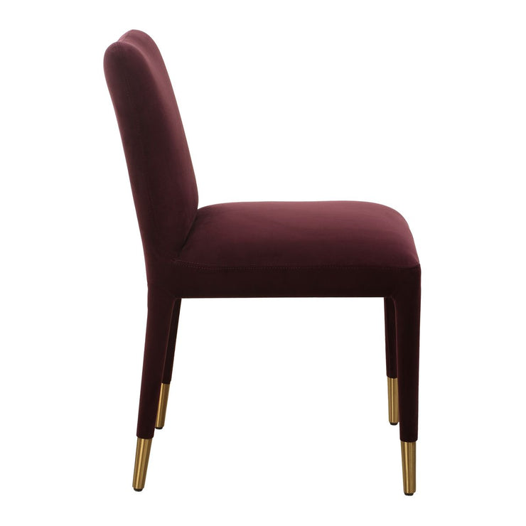 Uttermost Conifer Plum Velvet Modern Dining Chairs ~ Set Of 2