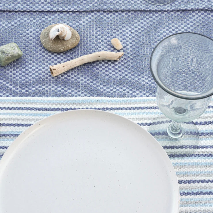Anaya Home Blue Yacht Stripe Indoor Outdoor Placemat