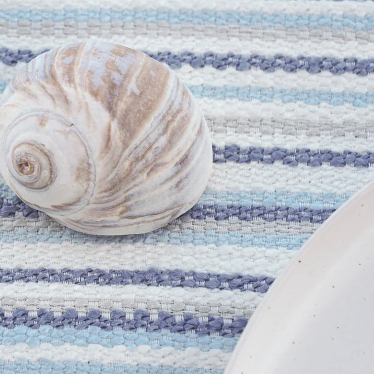 Anaya Home Blue Yacht Stripe Indoor Outdoor Placemat