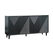 Crestview Collection Arvada Black Acacia Finish Sideboard