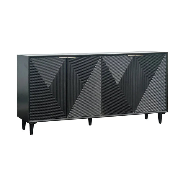 Crestview Collection Arvada Black Acacia Finish Sideboard