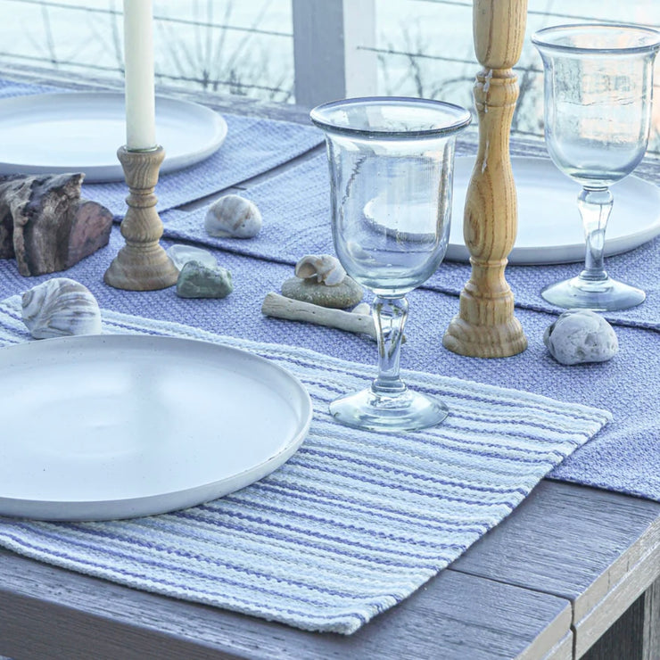 Anaya Home Blue Yacht Stripe Indoor Outdoor Placemat