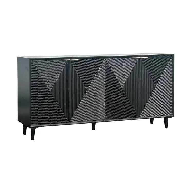 Crestview Collection Arvada Black Acacia Finish Sideboard