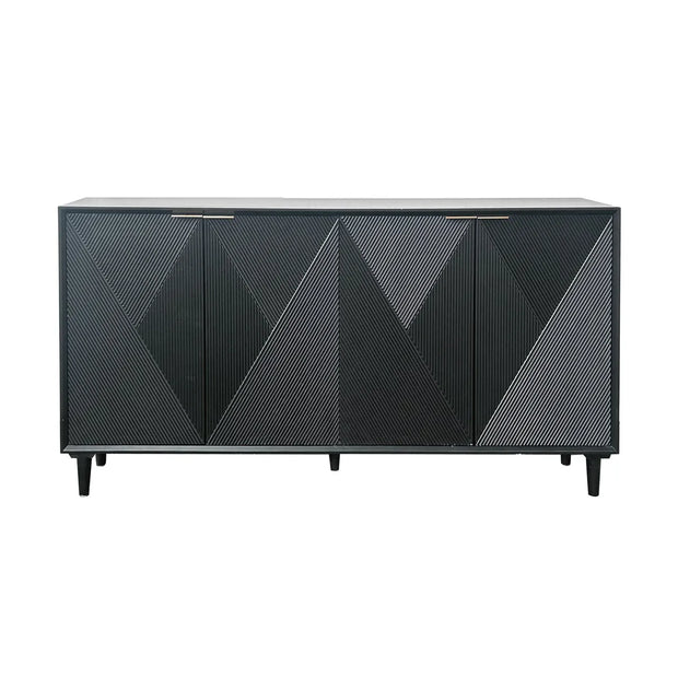 Crestview Collection Arvada Black Acacia Finish Sideboard