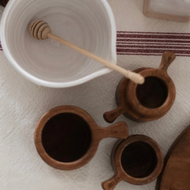 etúHOME French Bistro Wood Measuring Cups Set of 4