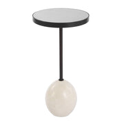 Uttermost Odesa Mirrored Top With Marble Round Accent Table