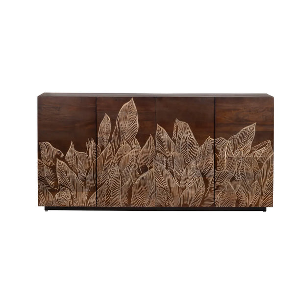 Crestview Collection Banana Leaf Four- Door Sideboard