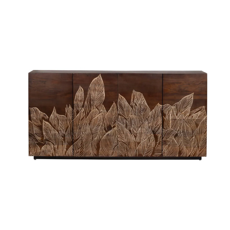 Crestview Collection Banana Leaf Four- Door Sideboard