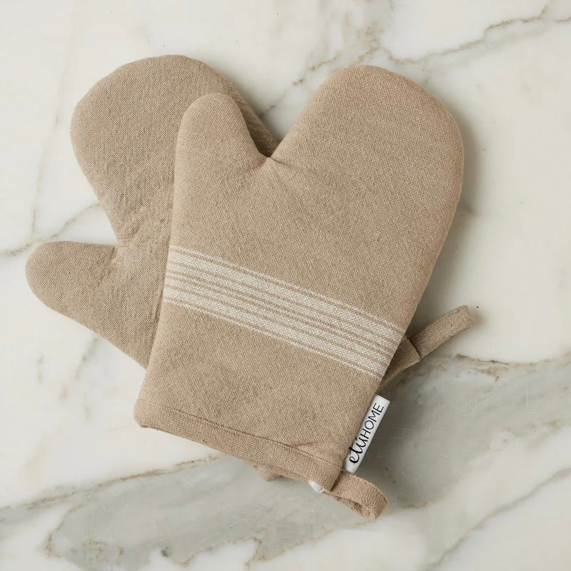 Oven Mitt, Vintage White Stripe - Thumbnail 3