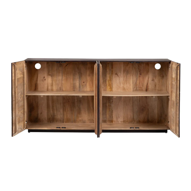 Crestview Collection Banana Leaf Four- Door Sideboard