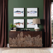 Crestview Collection Banana Leaf Four- Door Sideboard
