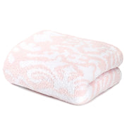 Kashwere Ultra Plush Pink and White Damask Throw