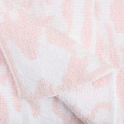 Kashwere Ultra Plush Pink and White Damask Throw