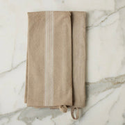 etúHOME Vintage White Stripe Kitchen Tea Towels ~ Set of 2