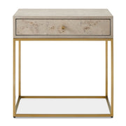 Uttermost Pembrook Light Washed Maple With Brushed Brass Side Table