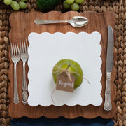 etúHOME Square Scalloped Appetizer Cheese Board Set of 2