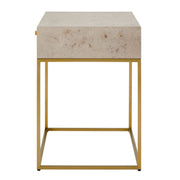 Uttermost Pembrook Light Washed Maple With Brushed Brass Side Table